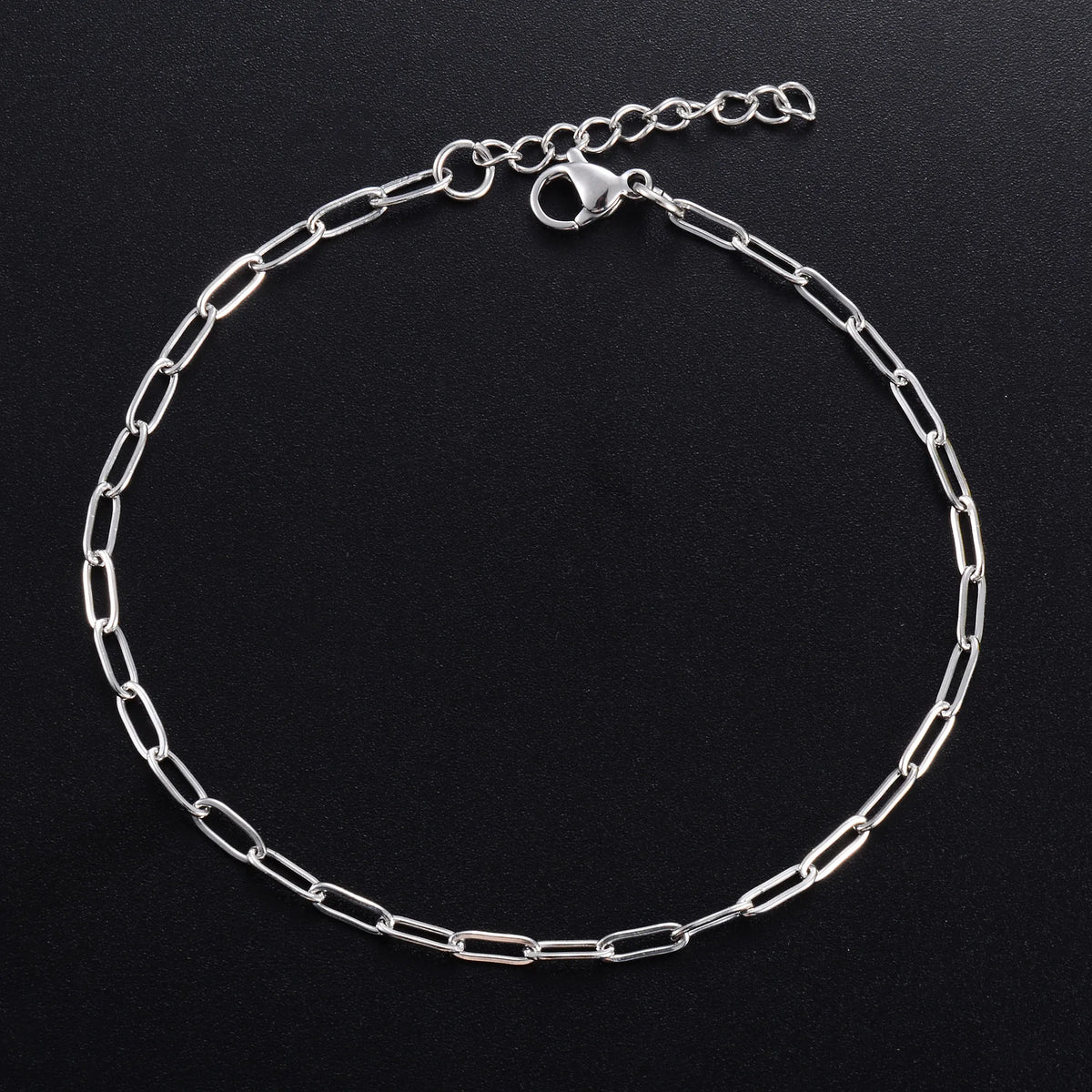 Women Bracelet Stainless Steel Paperclip Link Chain for Hand Foot Ladies Bangle Jewelry Making Accessories DIY Girl Ankle Anklet