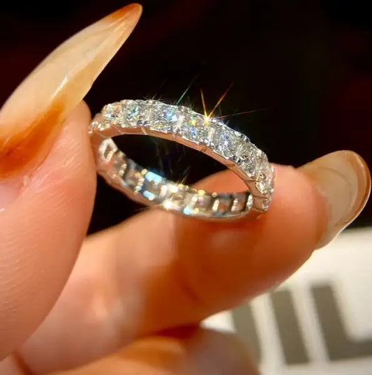 Anello in Moissanite Bianca – Argento Sterling 925