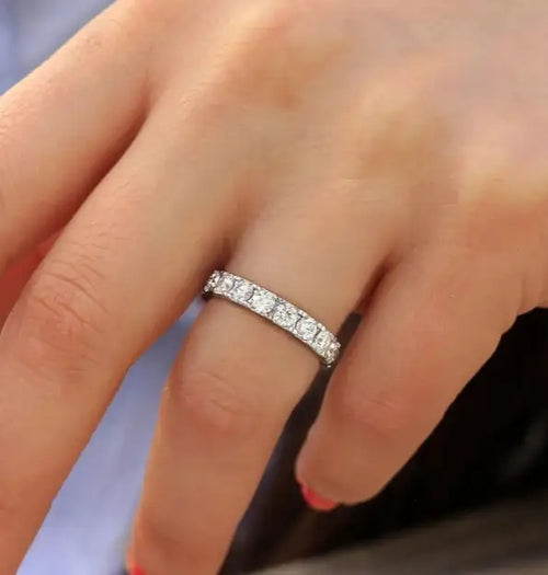 Anello in Moissanite Bianca – Argento Sterling 925