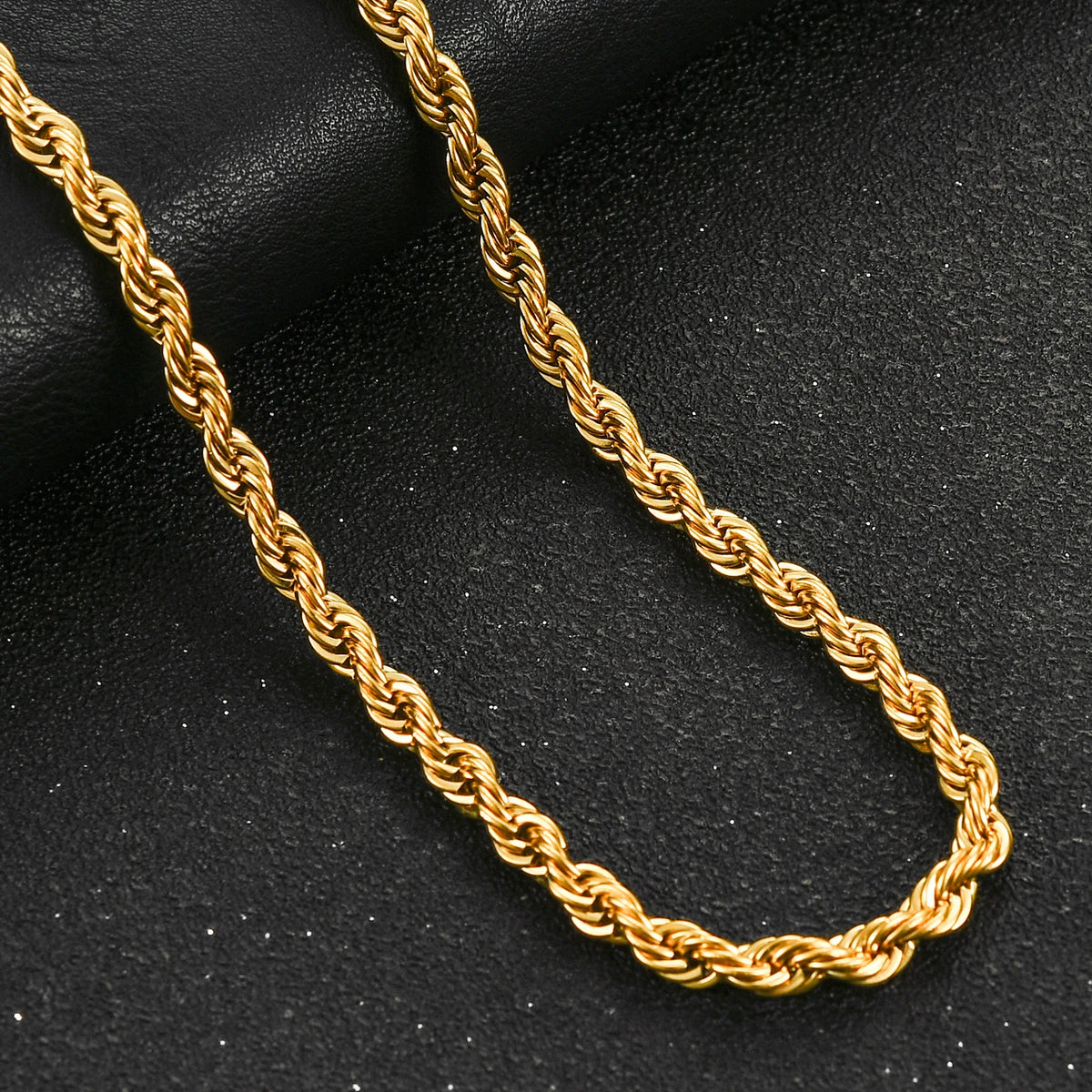 2/3/4/5/6mm Stainless Steel Twisted Rope Chain Necklace for Men Women Gold Color Plated Neck Chains Choker Metal Jewelry Gift