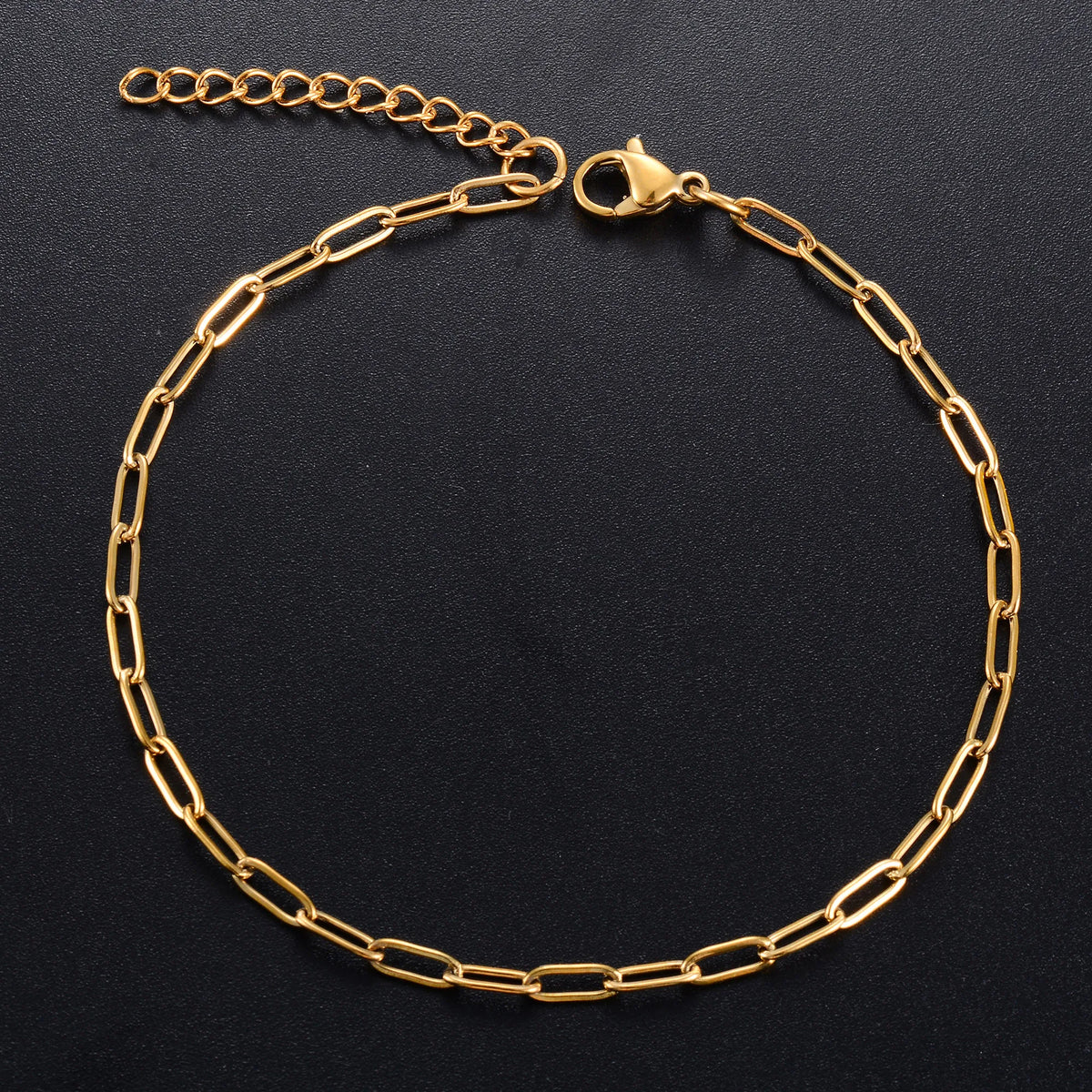 Women Bracelet Stainless Steel Paperclip Link Chain for Hand Foot Ladies Bangle Jewelry Making Accessories DIY Girl Ankle Anklet