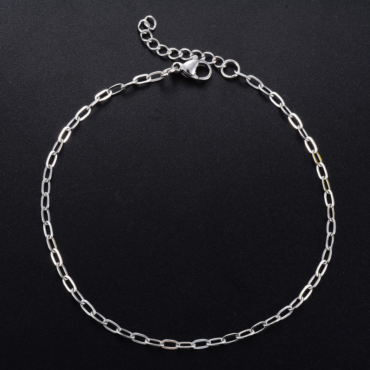 Women Bracelet Stainless Steel Paperclip Link Chain for Hand Foot Ladies Bangle Jewelry Making Accessories DIY Girl Ankle Anklet