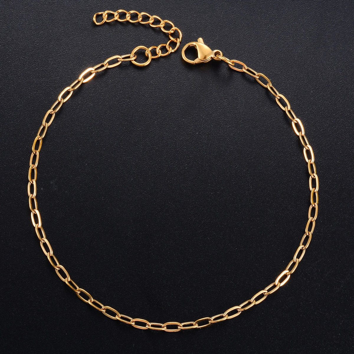 Women Bracelet Stainless Steel Paperclip Link Chain for Hand Foot Ladies Bangle Jewelry Making Accessories DIY Girl Ankle Anklet