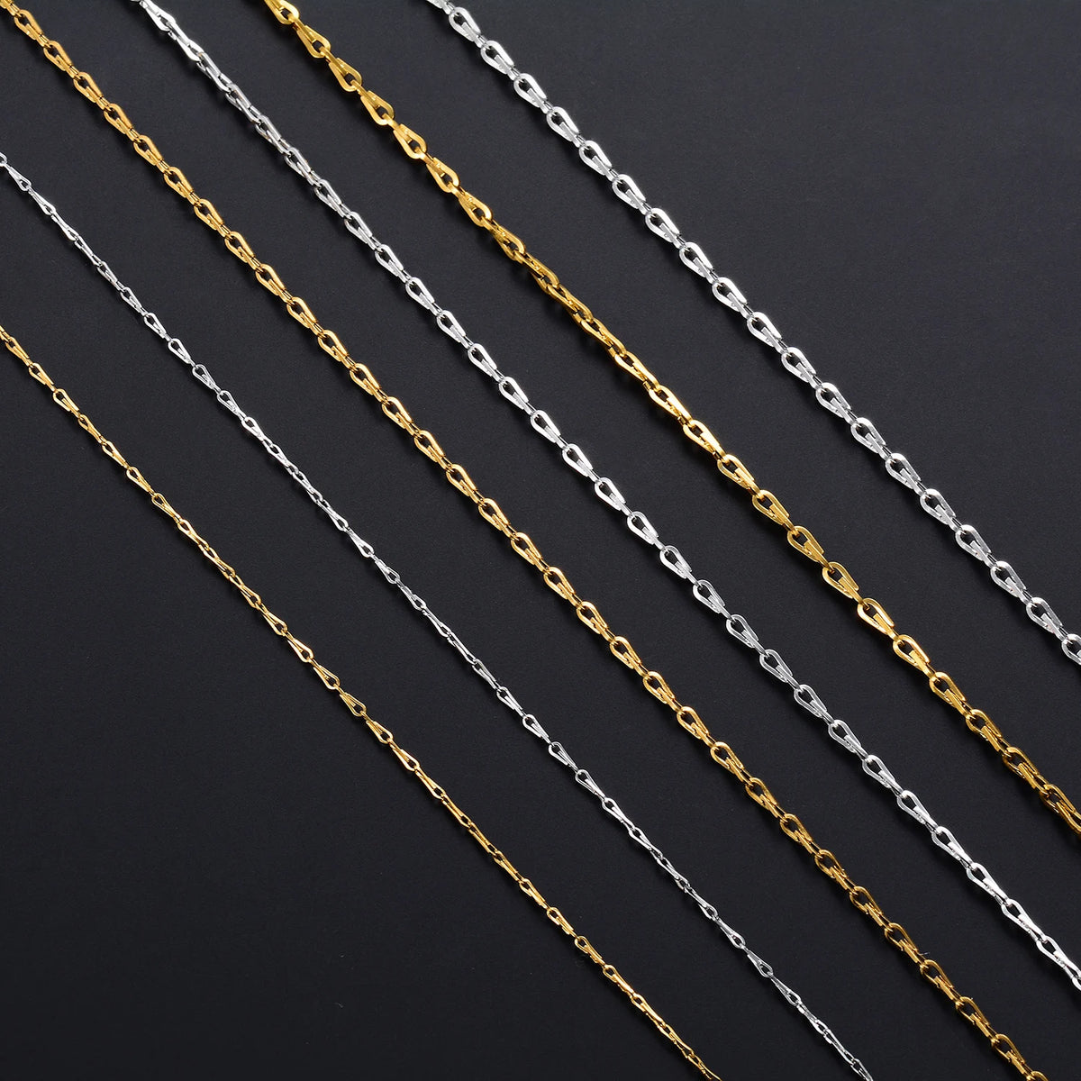 316L Stainless Steel Thin Necklace Cable Chain on the Neck PVD Gold Plated Waterproof Women Men Jewelry Accessories Wholesale