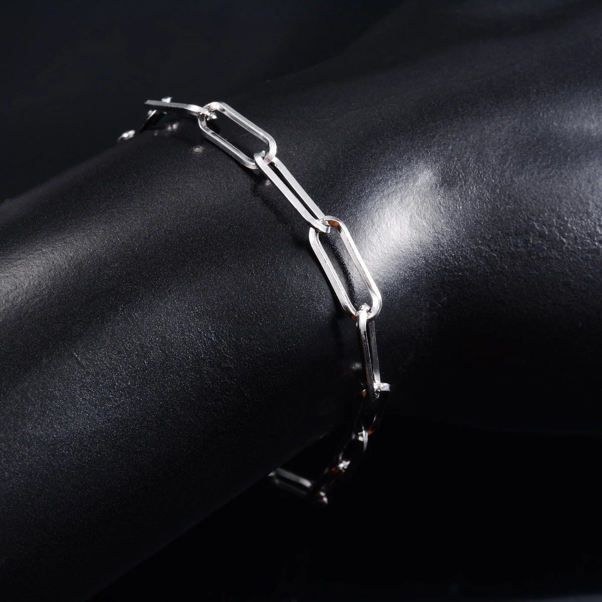 Women Bracelet Stainless Steel Paperclip Link Chain for Hand Foot Ladies Bangle Jewelry Making Accessories DIY Girl Ankle Anklet